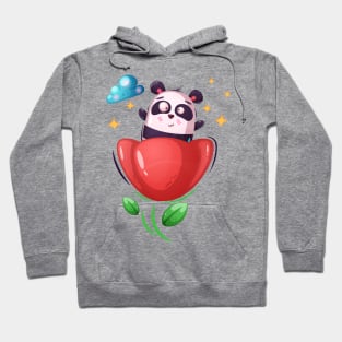 Panda with Flower Hoodie